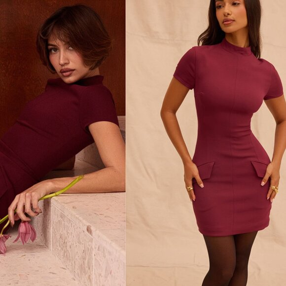 HOUSE OF CB 'Alia' Mulberry Mini Dress NWOT - Picture 6 of 8